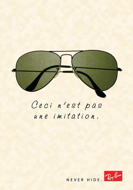 erreur publicité ray ban ceci n'est pas une imitation